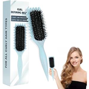 Pavlleen Spazzola per Ricci, Curl Spazzola, Spazzola per Capelli Ricci Multifunzionale, Spazzola per Styling Define, per Ridurre la Trazione e la Separazione (Blu)