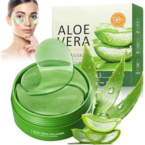 Nacerlary 60 Pezzi Patch Occhi Idratanti con Aloe Vera,Maschera Idratante Anti-Occhiaie e Anti-Borse,Cerotti Rinfrescanti per Occhi per Rughe e Puffiness,Cerotti Rassodanti e Contorno Idratante