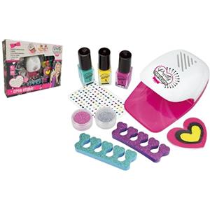 Generic Kit Gioco Per Unghie Bambina Set Smalto per Unghie Bambina Gioco di Nail Art per Ragazze con Fornetto Forno Asciuga Unghie Adesivi Kit Smalto per Unghie Set Bellezza Set Manicure Pretty Manicure