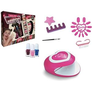 Generic Kit Gioco Per Unghie Bambina Set Smalto per Unghie Bambina Gioco di Nail Art per Ragazze con Fornetto Forno Asciuga Unghie Adesivi Kit Smalto per Unghie Set Bellezza Set Manicure Pretty Manicure