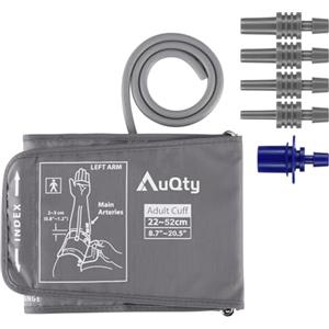 AuQty Bracciale Misuratore Pressione 9"-21" (22-52 cm), Misuratore Pressione da Braccio con Connettore, Compatibile con Misuratore Pressione da Braccio (Solo Polsino per la Pressione Sanguigna)