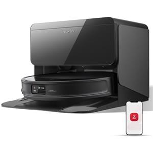 roborock Saros 10R Robot Aspirapolvere con Carico e Scarico Automatico dell'Acqua, 7,98 cm, Antigroviglio, Telaio AdaptiLift, Rimozione Automatica dei Moci, Pulizia degli Angoli e dei Bordi