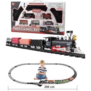 Generico Trenino Giocattolo per Bambini Set Gigante Ferrovia Estensione 804cm 8mt Trenino Locomotiva Batteria Treno con Effetti Sonori Reali Luce Locomotiva Vagoni Binari Treno Bimbi Treno Elettrico Express
