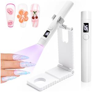 LEDSUUEI Lampada UV Led Unghie Piccola LEDSUUEI,【Lunga Durata】Portatile Ricaricabile Fornetto Unghie Semipermanente, Supporto &Display LCD Mini Lampada Led Unghie Essiccazione Rapida per Gel Nail Strip Viaggio