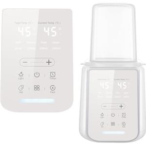 Gobesty Scaldabiberon, 8-in-1 Scalda Biberon, Scalda Biberon Neonato con Controllo della Temperatura e Protezione dallo Spegnimento, Scaldabiberon Portatile per Riscaldamento Rapido del Latte