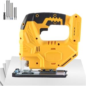 Clickovia Sega alternativa wireless compatibile con batteria Dewalt da 21 V, inclinazione regolabile da -45° a 45°, profondità di taglio 65 mm, velocità di minimo 1500-2400 giri/min, corsa massima di 15 mm