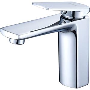 Krobec Rubinetto per Bagno,Rubinetto per Lavabo,Rubinetto Bagno Lavabo, Miscelatore Monocomando per Lavabo, ottone, Attacco UE 3/8″,valvola in ceramica di alta qualità(Cromo).