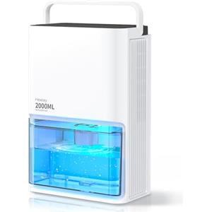 Heelay® Deumidificatore Elettrico,2L Deumidificatore per Ambienti Silenziosi da, Risparmio Energetico,Spegnimento Automatico,Luce a 7 Colori, Contro Umidità e Muffa per Camera da Letto,Bagno,Casa
