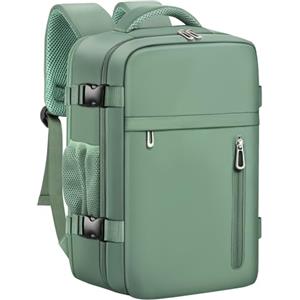 OTAHGK Zaino da Viaggio 40 × 20 × 25 per Ryanair, Bagaglio a Mano Sotto il Sedile Aereo Borsa da Cabina Voli Zaini Casual Valigia Ufficio Scolastico Lavoro Borse Adatto a Laptop da 14 pollici-Verde