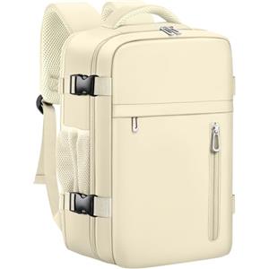 OTAHGK Zaino da Viaggio 40 × 20 × 25 per Ryanair, Bagaglio a Mano Sotto il Sedile Aereo Borsa da Cabina Voli Zaini Casual Valigia Ufficio Scolastico Lavoro Borse Adatto a Laptop da 14 pollici-Beige
