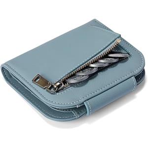 SENDEFN Portafoglio da Donna in Pelle, Portafogli Donna Piccoli con Blocco RFID, Portamonete con Cerniera e Chiusura a Scatto Scomparti per Carte Multipli