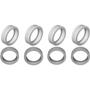 Jiujiutu 8 pezzi coperture del protettore della ruota del bagaglio del silicone protezione ruote valigia copri ruote trolley grigio