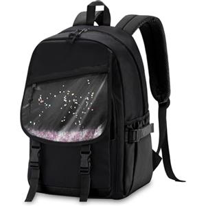 VASCHY Zaino Bambina, Zaino Scuola Elementare Bambina Zainetto Bambina Grande Zainetto Asilo Leggera Zaino Bimba 3-6 Anni Zaino da Viaggio/Campeggio Nero