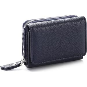 RRANCharltu Portafoglio Donna Piccolo in Pelle Portamonete Donna con Cerniera Coin Grande Capacità Mini Portafoglio con Slot Per Schede, Blu zaffiro