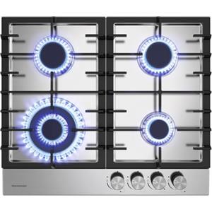 ThermoMate GHSS604 Piano Cottura a Gas da Incasso in acciaio inox, 60 cm, Piani cottura a gas con 4 Fuochi, fornello a gas naturale/propano, 8000 Watt