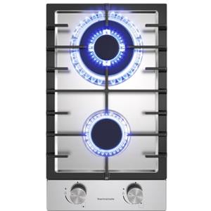 ThermoMate GHBG302 Piano Cottura a Gas da Incasso da 30 cm, 2 Fuochi, NG/LPG Convertibile, Acciaio Inossidabil