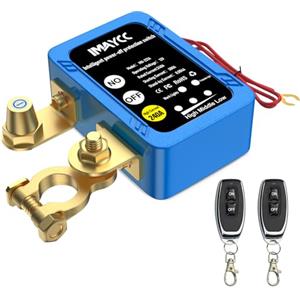 IMAYCC Stacca Batteria 12V per Auto, 240A Sezionatore Auto Remoto Senza Fili, Staccabatteria Automatico Antifurto Auto, Interruttore di Spegnimento Automatico per Auto, RV, ATV, Camion, Barca, Moto.