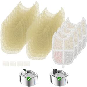 APD APETDOLA 4 Pack Filtri per APETDOLA 4L Cordless Fontanella per Gatti in Acciaio Inossidabile con Multi-filtrazione, Filtro per Fontana per Gatti con Batteria e Sensore di Movimento
