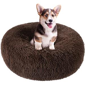 Nisrada Cuccia per gatti da interni, 60 cm, per cani di piccola taglia, lavabile, rotonda, per cuccioli e gattini, con fondo antiscivolo