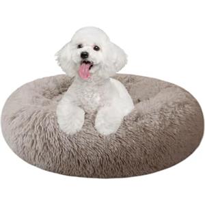 Nisrada Cuccia per gatti da interni, 50 cm, per cani di piccola taglia, lavabile, rotonda, per cuccioli e gattini, con fondo antiscivolo