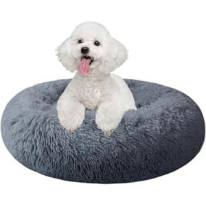 Nisrada Cuccia per gatti da interni, 50 cm, per cani di piccola taglia, lavabile, rotonda, per cuccioli e gattini, con fondo antiscivolo