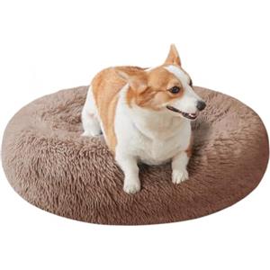 Nisrada Cuccia per gatti da interni, 60 cm, per cani di piccola taglia, lavabile, rotonda, per cuccioli e gattini, con fondo antiscivolo