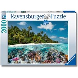 Ravensburger - Puzzle 2000 Pezzi Un Tuffo Alle Maldive | Puzzle 2000 Pezzi | Rompicapo Adulti E Bambini Dai 14 Anni In Su | Regalo Per Bambini E Adulti | Misure 98x75cm | Tecnologia Soft-click