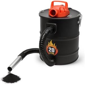 PALUPLUS Aspiracenere con Funzione Soffiante, Aspiratore con Filtro HEPA, Tubo 80 cm e Bocchetta in Alluminio da 23 cm, per Pulizia Camini, Stufe a Pellet e BBQ, Potenza 1200W -859M -4,37 (20 Litri)