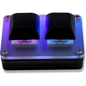 Kznifmk Tastiera Meccanica Personalizzabile Programmabile 2-Key Mini Keyboard con Funzione Copia-Incolla e Retroilluminazione RGB