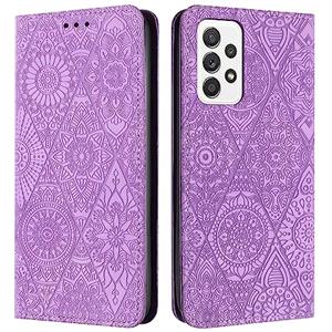 QIWEIQING Custodia per Samsung Galaxy A53 5G, Cover Samsung Galaxy A53 5G, Flip Custodia Portafoglio Libro Pelle PU con Porta Carte e Funzione Supporto per Samsung A53 5G. Viola XCF