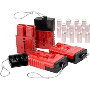 Spurtar Batteria a sgancio rapido da 175 A, 4 connettori Adatti per Cavo 1/0 AWG 12-36 V Kit di Recupero Cavi Jumper per Auto ATV Ascensori Motori Rimorchio Verricello, Rosso