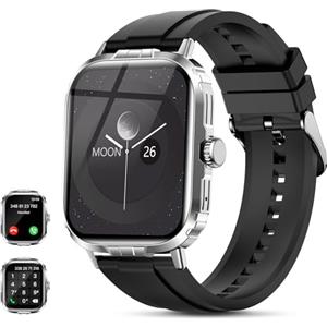 LAOYABB Smartwatch Uomo Donna con Effettua o Risposta Chiamate, 2.01'' Orologio Fitness Smart Watch con Cardiofrequenzimetro/Contapassi, Impermeabile IP68 Orologio Sportivo per Android iOS