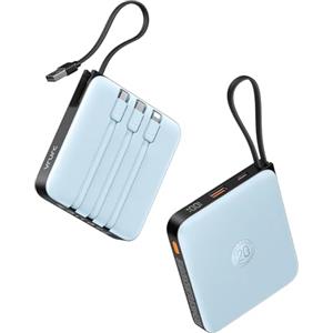 VRURC Power bank 20000mAh, PowerBank Ricarica Rapida 22.5W USB C Batteria, Caricabatterie per Telefono e Display LED, Blu