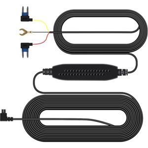 Airpuxem Kit di Cablaggio per Dashcam, Dash Cam Specchietto con Tipo-C Kit di Cablaggio per Specchietto Retrovisore Auto Da 12-24V a 5V/3A Protezione da Bassa Tensione Monitoraggio del Parcheggio 24 ore su 24