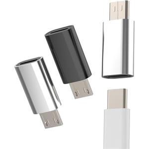 Kefiany Adattatore USB C Femmina a Micro USB Maschio (3 Pack) Tipo C Cavo Caricatore Connettore Connettore Connettore Android Convertitore Type C Dati Compatibile Con Samsung Galaxy S6 S7 Edge+ Active Note4