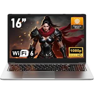 NAIKLULU 16 Pollici Gaming PC Portatile R7 5825U Processore (2,0 a 4,5 Ghz), 32GB RAM 1TB SSD Laptop Gamer Computer Portatile, 51.97Wh/Tastiera Retroilluminata/Tipo-C/51.97Wh