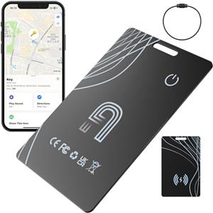WOLLAR Smart Tracker Tag Card - Wallet Tracker Compatibile con Apple Dov'è (Solo iOS 14.5+), Ricarica Wireless, IP68 Impermeabile, Localizzatori Bluetooth per Valigie, Portafoglio, Borse, Bagagli
