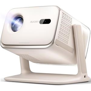 Aurzen Boom Mini 4-in-1 Proiettore Smart con Google TV (Bianco Crema)