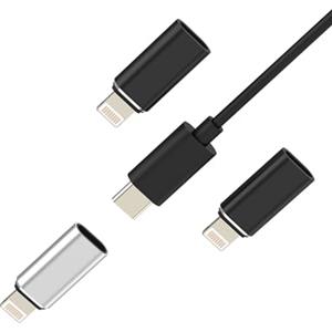 Kefiany Adattatore USB C Femmina a Lightning Maschio Caricabatterie(3Pack)per IPhone 14 13 12 11 Pro Max per Apple Tipo C Rapida Cavo Connettore per iPad Air Spina Dati Caricabatterie Portatile Carrellatore