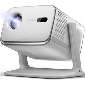 Aurzen Boom Mini 4-in-1 Proiettore Smart con Google TV,10,000+ Apps, 4k Supporta Videoproiettore, 500 Lumen Projector, 20W DoIby Audio, Real-Time Focus & Keystone, WiFi/Bluetooth Esterno Home (Grigio)