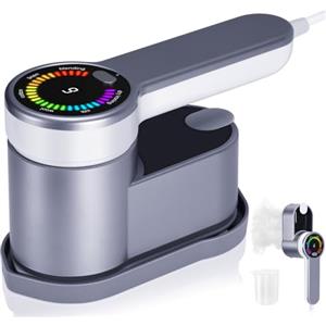 SGIP Ferro da Stiro Verticale Stiratrice Viaggio 1200W Riscaldamento Rapido con Capacità 120ml 2 in 1 Mini Stiratrice Portatile Verticale a Vapore per Viaggio e Casa