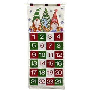 Gcroet Calendario dell'avvento di Natale 2025 con 24 Tasche in Tessuto Calendario Avvento sospeso per la Decorazione del Conto alla rovescia di Natale.