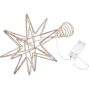 Alipis Puntale Albero Natale Extra Large Stella Punte con Luci LED Decorazione Vintage per Feste Invernali e Casa