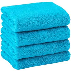 GC GAVENO CAVAILIA Asciugamani da 550 g/m², set di 4 asciugamani in cotone egiziano, altamente assorbenti e ad asciugatura rapida, telo da bagno lavabile, asciugamano da palestra, saloni termali, turchese