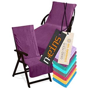 npluseins Rivestimento per lettino da giardino o sedia da giardino, spugna 1593.2317, 70 x 200 cm, bacca