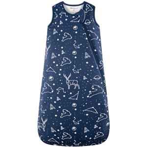 Mosebears Sacco nanna invernale per bambini 2,5 tog,Sacco Nanna Neonato in fibra di bambù, morbidissimo e caldo（Navy Blue,M(6-18 mesi)