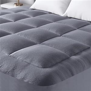 Niagara Sleep Solution Niagara - Materassino in bambù, 180 x 200 x 2,5 cm, rinfrescante, traspirante, per alleviare il mal di schiena, tasche profonde per materassi da 20 a 50 cm, colore: grigio