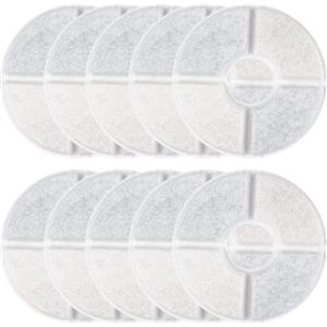 Binnan 10 Pezzi Filtri Fontana Gatto, Filtri Fontanella per Gatti, Filtri di Ricambio con Carbone Attivo E Resina, Filtrazione Quadrupla