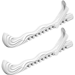 CUNTAUK Protezioni per Pattini da Ghiaccio, Scarpe da Hockey coperture Lama Pattino da Ghiaccio, Fibbie Regolabili Pattinaggio su Ghiaccio Protector Figura Pattini Guardie Hockey (Bianco, Piccolo)