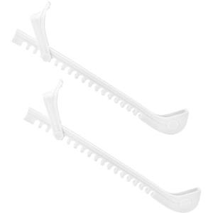 CUNTAUK Protezioni per Pattini da Ghiaccio, Scarpe da Hockey coperture Lama Pattino da Ghiaccio, Fibbie Regolabili Pattinaggio su Ghiaccio Protector Figura Pattini Guardie Hockey (Bianco, Grande)